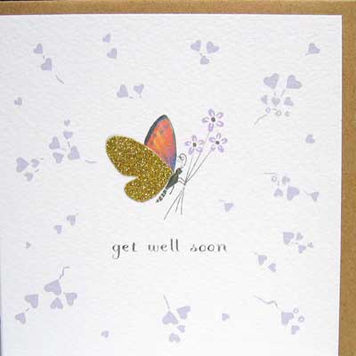 get well soon - butterfly